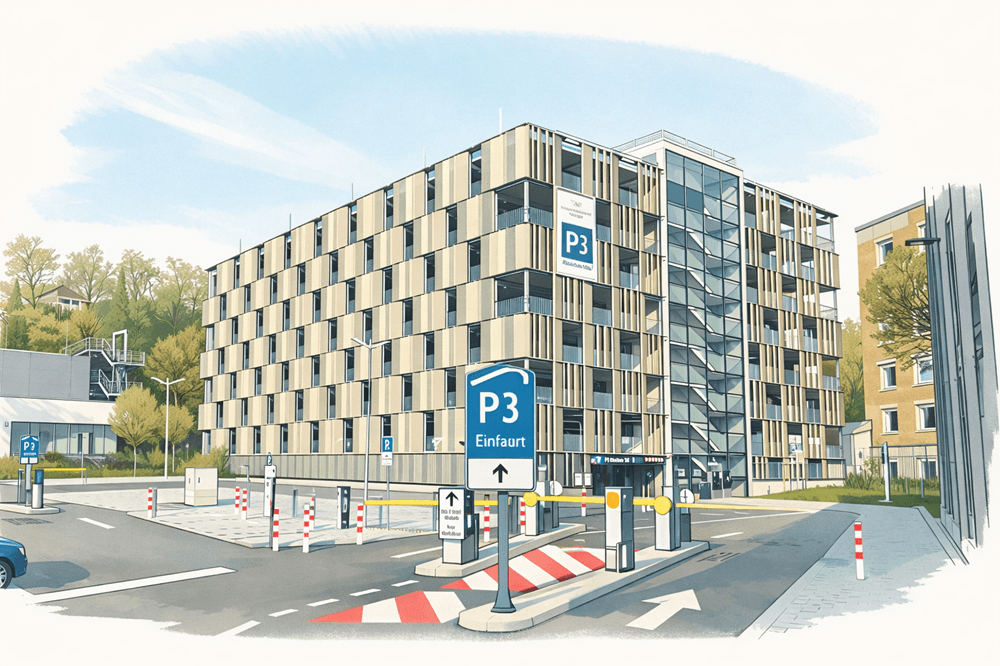 Parkhaus P3 Universitätsklinikum Tübingen Tal Frauenklinik